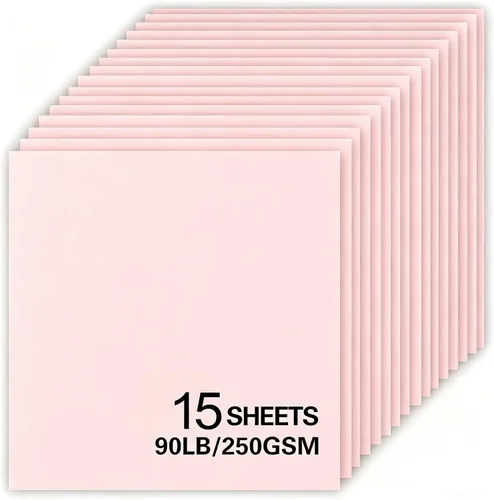 Miniatura 12 de 15 hojas de papel de cartulina negra, cartulina de 12 x 12 pulgadas para Cricut, papel de construcción grueso para hacer tarjetas, álbumes de Negro
