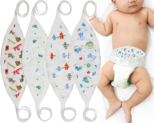 Miniatura 19 de ToBeInStyle Paquete de 3 Cómodas Fajas Abdominales para Bebés Recién Nacidos - Pastel - Talla Única Paquete de 3: Pastel