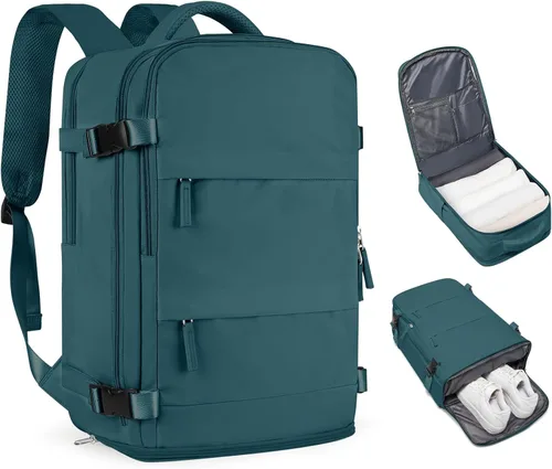 Miniatura 21 de coofay Mochila de viaje, para laptop, unisex, aprobada para aviones, bolsa de mano, equipaje, para artículos personales, para debajo del asiento