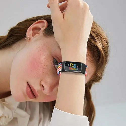 Miniatura 6 de Bandas elásticas trenzadas para Fitbit Charge 5/Fitbit Charge 6 para mujeres y hombres, correas elásticas de nailon para Fitbit Charge 5/Charge 6