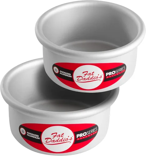 Miniatura 66 de Fat Daddio's PRD-1BOX Moldes Redondos para Pastel Mini Tier de Aluminio Anodizado para Una Caja de Mezcla, Juego de 3, Plateado