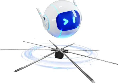 Miniatura 9 de Ventilador de holograma 3D grande de 59.1 in (59 pulgadas) - Pantalla de publicidad comercial, proyector holográfico LED de 8 hojas, control WiFi