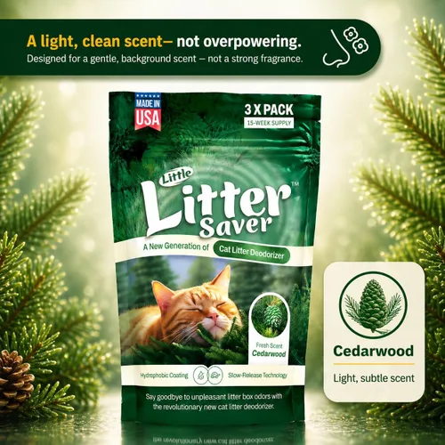 Miniatura 7 de Little Litter Saver Una nueva generación de desodorante de caja de arena para gatos Fórmula única para liberación lenta Aroma fresco natural