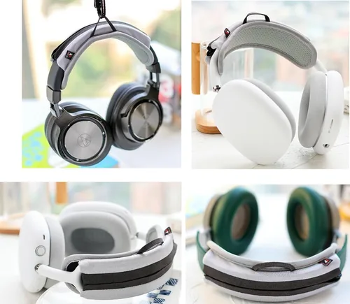 Miniatura 7 de Protector de cojín de repuesto para Bose, ATH, V-Moda Crossfade LP, Sony, Beats, funda para diadema de auriculares, color negro (negro)