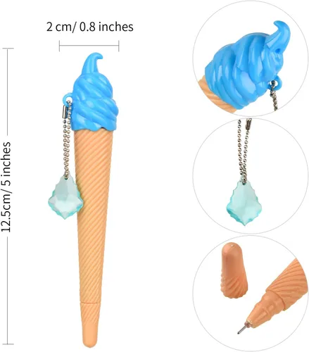 Miniatura 2 de Outus 12 bolígrafos de helado de verano, tinta bonita, colores surtidos, conos de helado, regalos de fiesta, regalo de graduación de verano, regalos