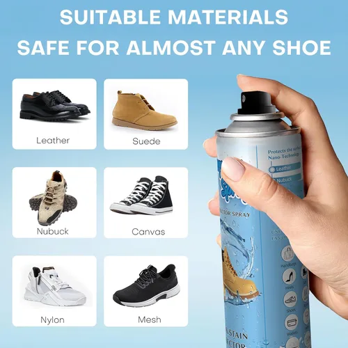Miniatura 5 de etching Spray protector de zapatos: nano impermeable avanzado y repelente de manchas para tenis, gamuza, cuero y tela, escudo protector invisible