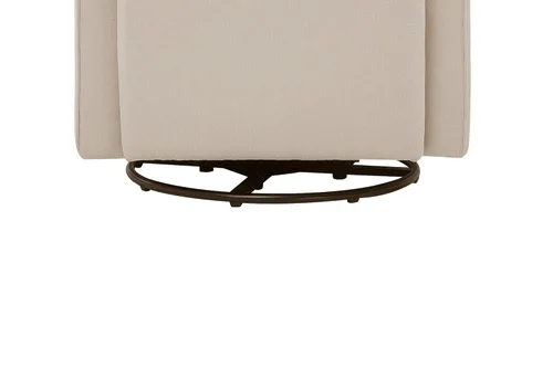 Miniatura 6 de Silla giratoria tapizada DaVinci Olive; incluye un otomano, Crema