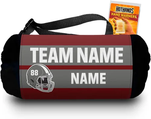 Miniatura 7 de Calentador de manos para cuarto de espalda, jugadores y potenciadores - Nombre del equipo personalizable y nombre del jugador Naranja