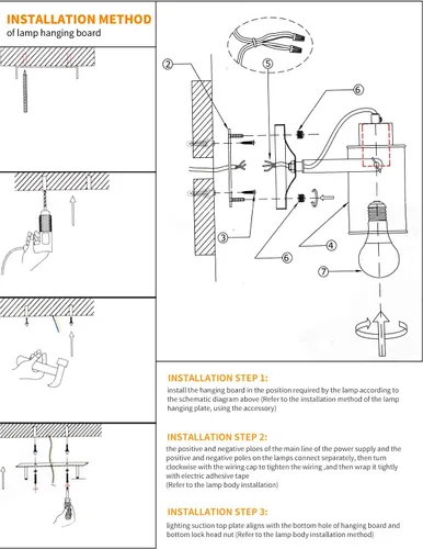 Miniatura 4 de Foco de Techo Industrial para Riel de Iluminación, Luces Vintage de Montaje en Pared Negro Mate, Cabeza Giratoria, Cableado sin Enchufe, Base E26