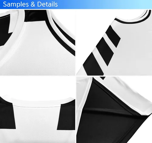 Miniatura 25 de KXK Camiseta de baloncesto reversible en blanco para hombre, uniforme de equipo, atlético, hip hop, camisetas de baloncesto S-4XL