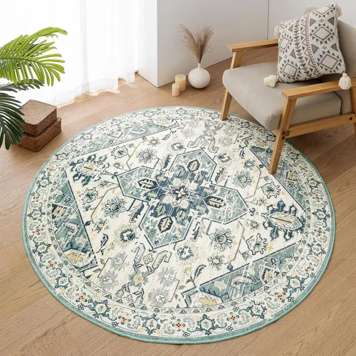 Miniatura 10 de VK VK·LIVING Tapete para la entrada de 2 x 3 pies, pequeño, bohemio, para baño, respaldo antideslizante, felpudo, de interior, puerta delantera