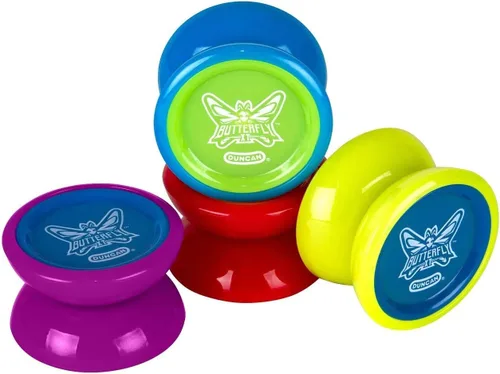 Miniatura 8 de Duncan Toys Butterfly XT - Yoyó con cuerda, eje de rodamiento de bolas y cuerpo de plástico, yoyó para trucos de cuerda, azul con tapa verde Azul