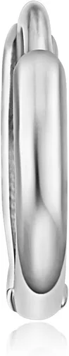 Miniatura 8 de Aretes Huggie de oro amarillo o blanco real de 14 quilates de 0.059in de grosor (0.315 x 0.315in), Oro de 14 quilates, no conocido