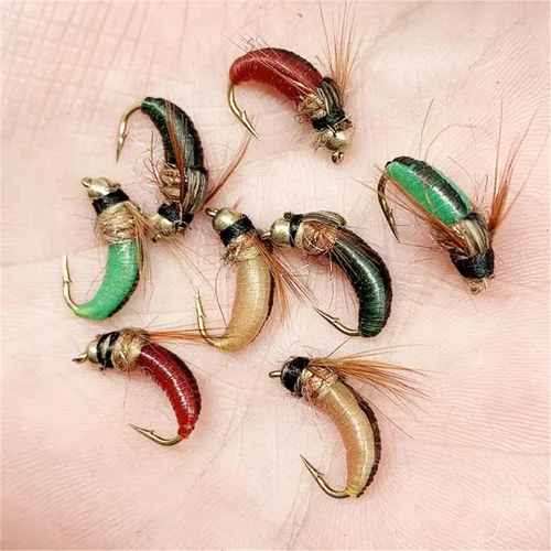 Miniatura 3 de Fly Fishing Flies Kit Trout Steelhead Salmon Bass Flies Assortment 32Pcs-148pcs Include Dry Wet Flies Nymphs Streamers Maggot, Fly Lure Set 24
