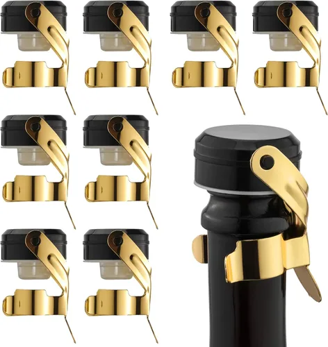 Miniatura 13 de WOTOR Tapones para botella de vino y champán de acero inoxidable con silicona de grado alimenticio, a prueba de fugas, se mantienen frescos
