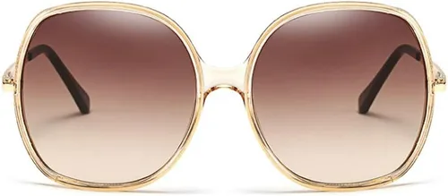 Miniatura 2 de Freckles Mark Gafas de sol cuadradas de gran tamaño de los años 70 para mujer, marco de plástico rectangular vintage