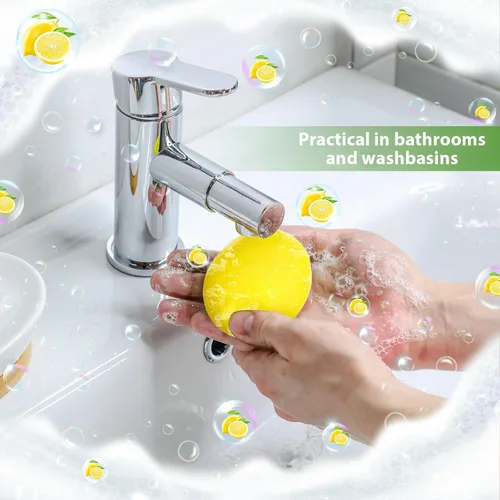 Miniatura 6 de Lounsweer Juego de 50 jabones de limón para boda, regalos de jabón natural en forma de limón de My Shower to Yours, tarjetas de organza blanca