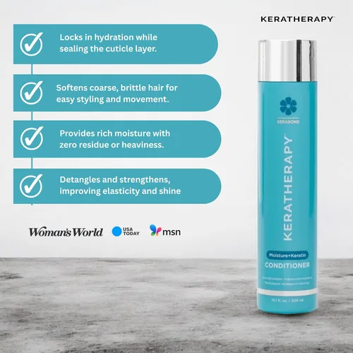 Miniatura 2 de KERATHERAPY Acondicionador de humedad con infusión de queratina, 10.1 fl. oz., 10.1 fl oz - Acondicionador hidratante e hidratante para cabello seco