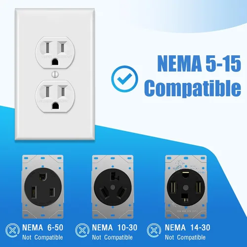 Miniatura 7 de Kanayu Adaptador de Secadora de 30 Amperios Compatible con Nema 6-50p a 10-30r Adaptador de Enchufe Macho de 3 Clavijas a Receptáculo Hembra de 3