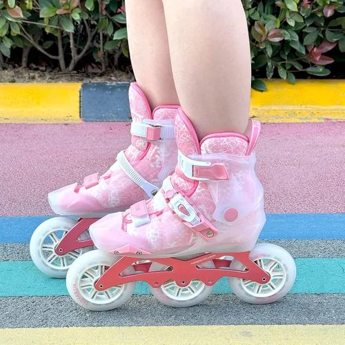 Miniatura 7 de Patines en línea para mujeres, adultos y niñas, patines ajustables para exteriores con 3 ruedas de 4.331 in