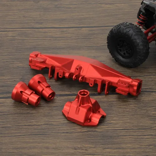 Miniatura 7 de RCAWD 6061-T6 Alum Eje Trasero Cubierta Cubierta Juego para Losi 1/8 LMT Serie LOS242030 Actualizaciones Parte Rojo
