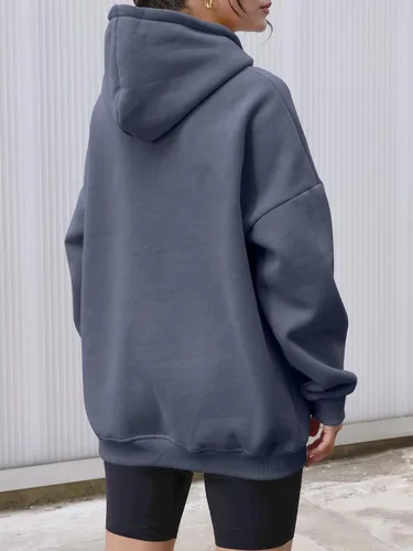 Miniatura 5 de AUTOMET Sudaderas con capucha de gran tamaño para mujer, sudaderas de forro polar con capucha 2024, ropa de otoño, trajes de moda, suéter de invierno