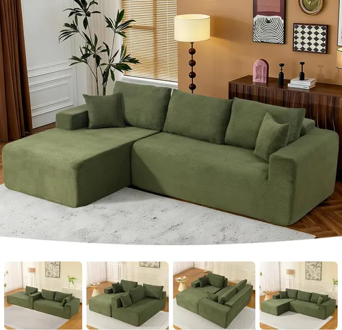 Miniatura 10 de Brage Living Sofá modular modular 2025 de 108 pulgadas, cómodo sofá modular sin hueso con diván en forma de L, sofá de asiento profundo para sala