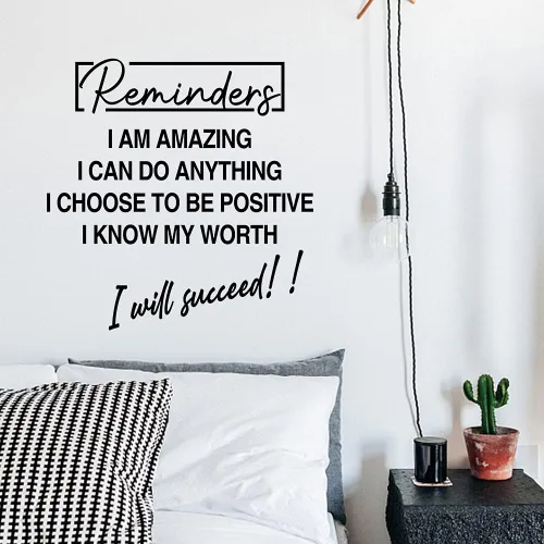 Miniatura 3 de Calcomanías de vinilo con texto en inglés "I Am Amazing I Can Do Anything", para sala de estar, dormitorio, oficina, escuela, aula, decoración