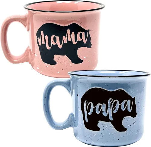 Miniatura 11 de Taza de café de cerámica Mama Bear para mamá, esposa, mujeres – Taza de cerámica coral única – Regalos divertidos para ella en el Día de la Madre
