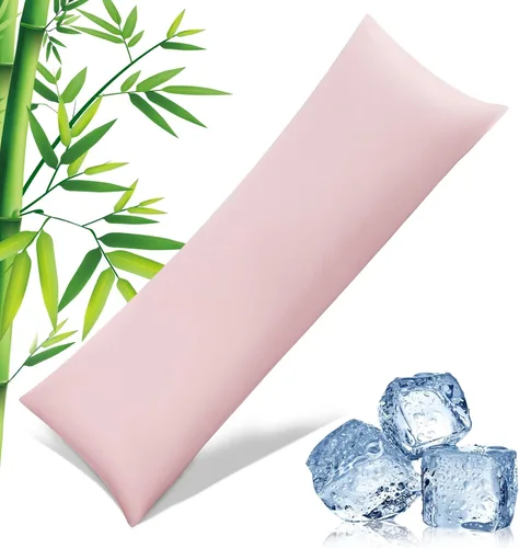 Miniatura 36 de Fundas de almohada de tamaño corporal, Fundas de almohada de viscosa refrescante con cierre de cremallera, Funda de almohada fresca y transpirable