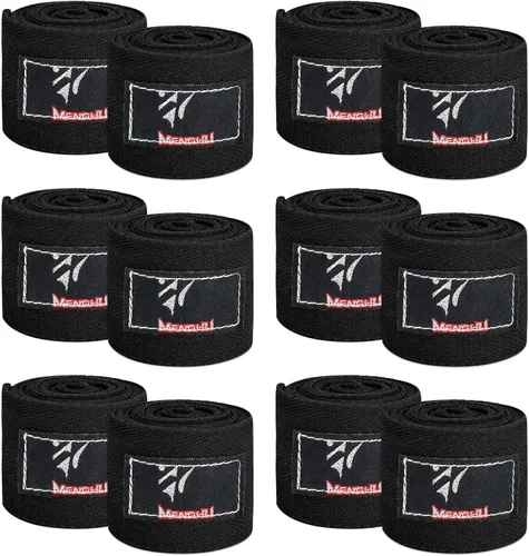 Teling 6 pares de vendas de boxeo de 100 pulgadas para niños, guantes internos, artes marciales, muñequeras de boxeo para kickboxing, Muay Thai,