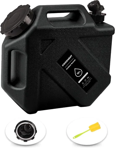 Miniatura 13 de COOZMENT Contenedores de agua de 3.2 galones/5 galones con grifo, jarra de agua sin BPA, tanque de agua verde militar, contenedores