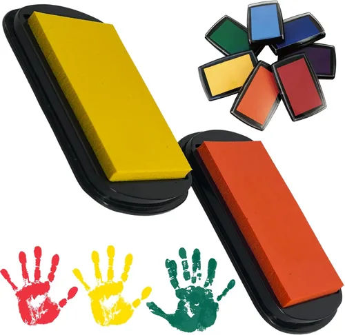 Miniatura 13 de Almohadilla de tinta lavable, las mejores almohadillas de sello para niños, manualidades para niños, kit de huellas de patas, kit de huellas