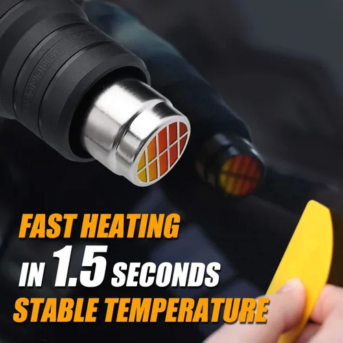 Miniatura 4 de Kit de pistola de calor de 2000 W con temperatura variable 5 boquillas, pistola de aire caliente ajustable de 122 °F a 1112 °F de calentamiento