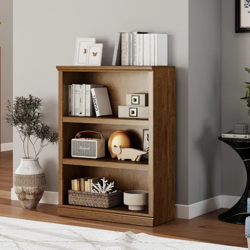 Miniatura 25 de Bevfint Estantería de 43 pulgadas de alto, estantería de 3 niveles, almacenamiento abierto, muebles de interior de pie de 33 pulgadas de ancho