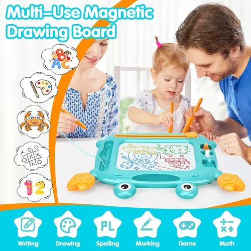 Miniatura 2 de Juguetes para niños pequeños, tablero de dibujo magnético, sin BPA, sin ftalatos, sin PVC, juguetes de bocetos para niños de 3, 4 y 5 años, regalo