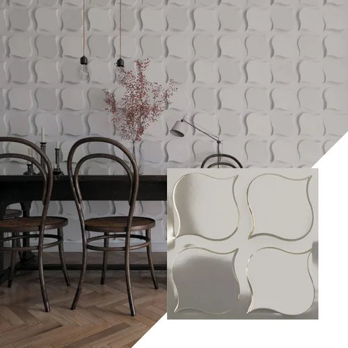 Miniatura 28 de Ekena Millwork WP20X20CVWH 19 5/8 pulgadas de ancho x 19 5/8 pulgadas de alto Clover EnduraWall Decorativo 3D Panel de Pared Cubre 2.67 pies
