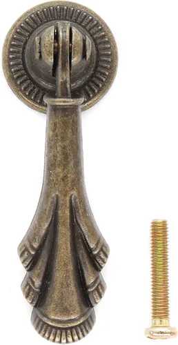 Miniatura 9 de Paquete de 5 pomos negros antiguos de lágrima vintage para armario de cajones de armario