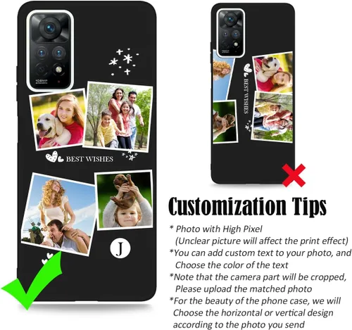 Miniatura 3 de Funda personalizada para Xiaomi Redmi Note 11 Pro 5G Collage de Fotos - Nombre Personalizar Texto Fecha Imagen Iniciales Códigos Note11 Pro 5 G