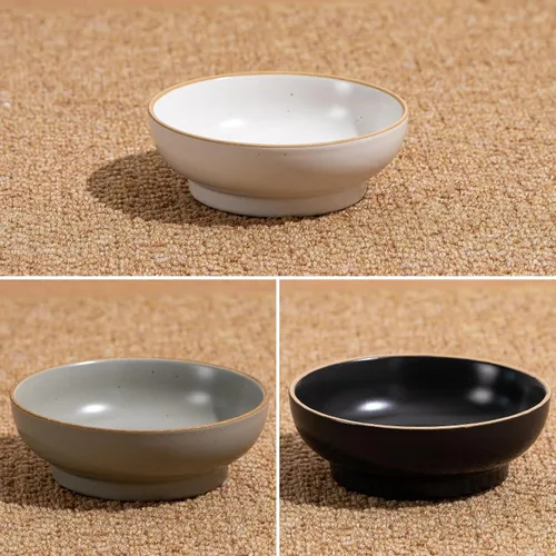 Miniatura 7 de Juego de 3 cuencos para gatos, platos antideslizantes para mascotas y gatos, cuencos de agua poco profunda, cuencos anchos para aliviar el estrés