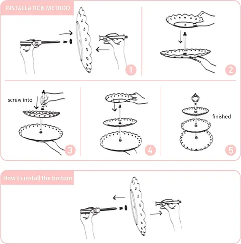 Miniatura 7 de 3 soportes cuadrados blancos para tartas de 3 niveles, bandeja de servir de 3 niveles, soporte para cupcakes, soporte de postre, decoración de mesa