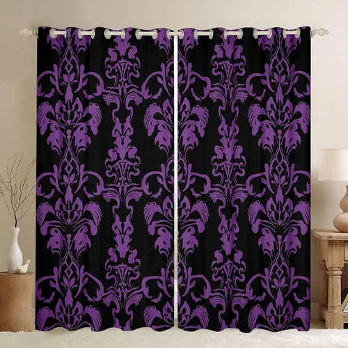 Miniatura 14 de Feelyou Cortinas opacas abstractas modernas de arte abstracto para dormitorio, sala de estar, niños, patrón rojo, gris, negro, patrón de Multi 05