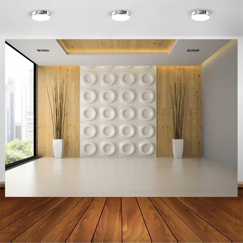 Miniatura 2 de Telón de fondo de oficina de 5 x 3 pies para ventana francesa, sala de negocios, lugar de trabajo, escenario de pantalla para grabación de video