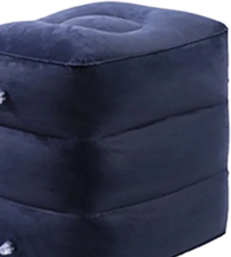 Miniatura 6 de Reposapiés inflable para viajes aéreos, almohada de viaje de altura ajustable para niños y adultos con 3 capas para avión, automóvil, autobús