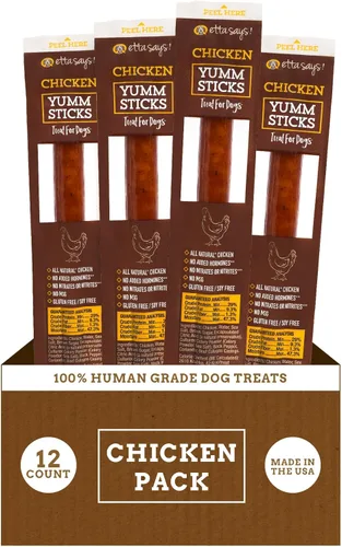 Miniatura 11 de etta says! Yumm Sticks - Golosinas de carne seca real para perros, carne seca de res, pollo, cerdo y pavo, grado humano, fabricadas en los Estados