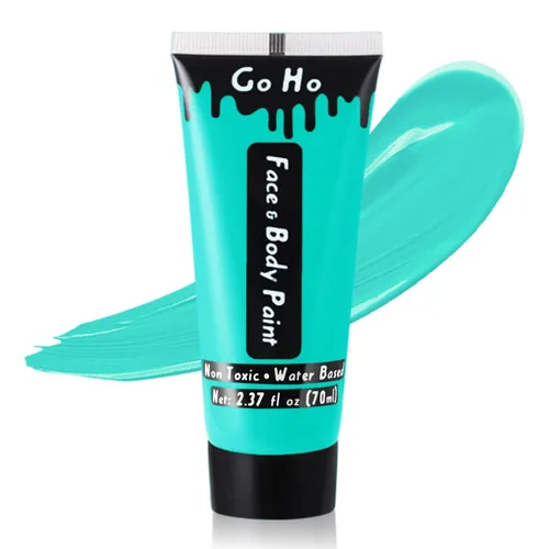 Miniatura 25 de Go Ho Pintura corporal roja lavable (2.37 oz/pieza), pintura facial crema a base de agua, pintura corporal roja de nariz de diablo/payaso para Rojo