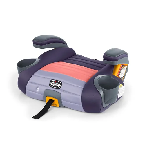 Chicco GoFit ClearTex Plus Asiento Elevador para Automóvil sin Respaldo, Sistema de Anclaje LATCH, Liberación Rápida LATCH, Asiento Elevador Puesta