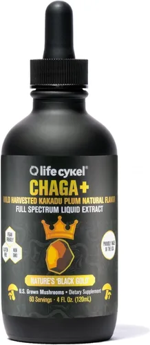 Miniatura 4 de Life Cykel - Extracto de hongo Chaga con ciruela Kakadu - Tintura de hongo de doble extracción - Suplemento de apoyo inmunológico sin OMG