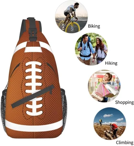 Miniatura 6 de SURERUIM Bolso bandolera estampado con patrón para mujeres y hombres, mochila cruzada para el hombro, bolsas de pecho, gimnasio, viajes, senderismo