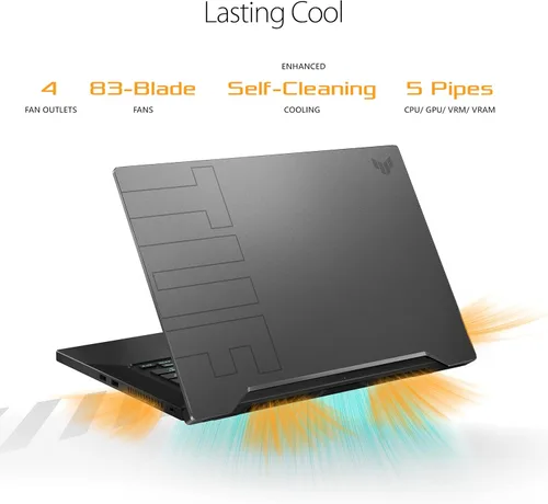 Miniatura 6 de ASUS TUF Dash 15 (2021) Ultra Slim Gaming Laptop, 15.6 pulgadas 144Hz FHD, GeForce RTX 3050 Ti, Intel Core i7-11370H, Memoria RAM DDR4 8GB, SSD NVMe
